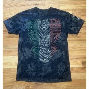 American Fighter T-Shirt Dugger Athletic Men’s Size XL Mexico Gray Black Graphic